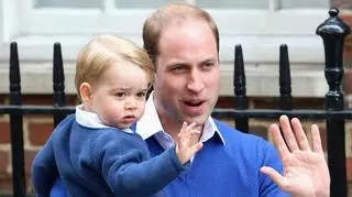 Książę George z księciem Williamem w 2015 roku