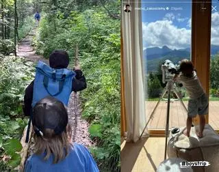 Maciej Kościelny na wyprawie z synami