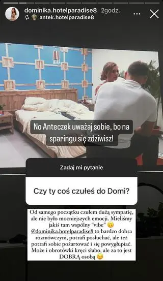 Antek z "HP" zdradza całą prawdę o relacji z Dominiką. Poczuł do niej miętę?
