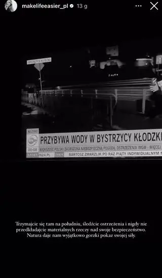 Kasia Tusk wystosowała apel do mieszkańców terenów objętych żywiołem