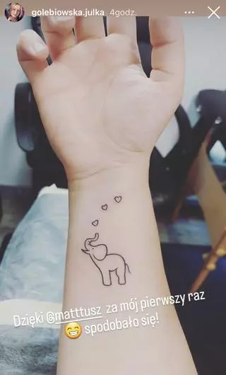 Julia Gołębiowska zrobiła sobie tatuaż