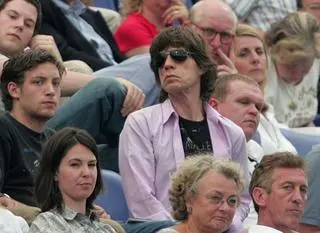 Mick Jagger na MŚ w Niemczech w 2006 r.