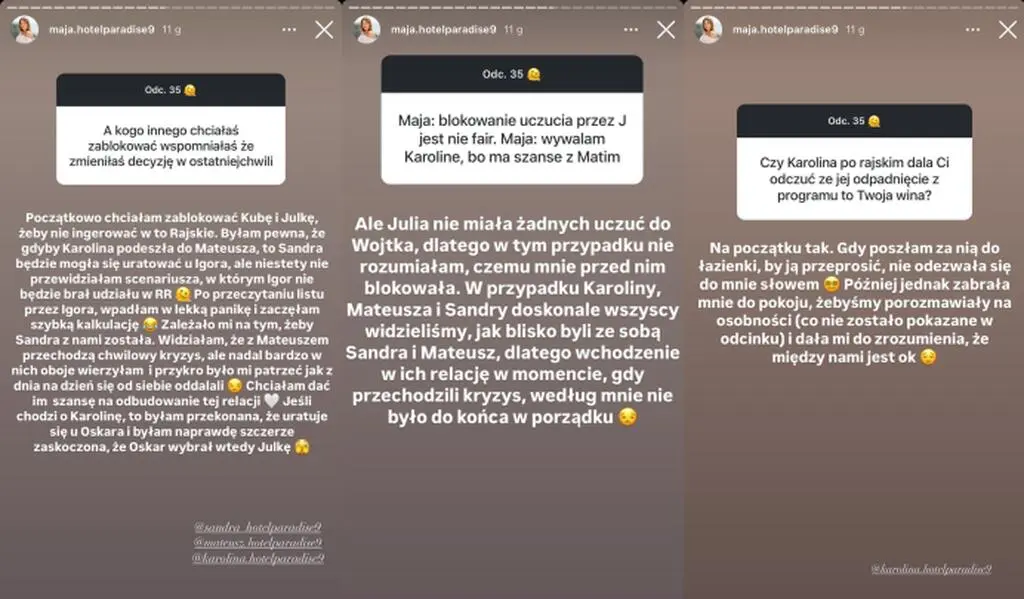 Maja Dudzińska z "Hotelu Paradise 9" na temat decyzji na Rajskim Rozdaniu