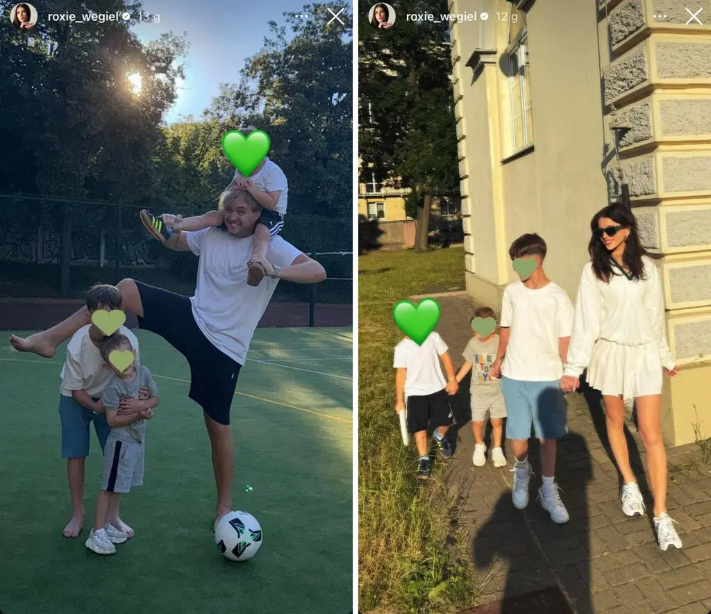 Roksana Węgiel i Kevin Mglej na rodzinnym spotkaniu
