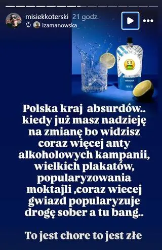 Michał Koterski zniesmaczony "alkotubkami"