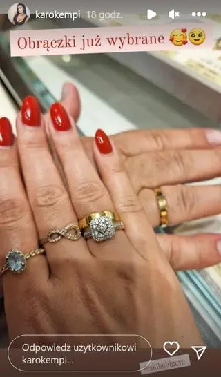 Karolina Kempińska pokazała obrączki