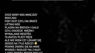 Laluna z "Królowych życia" o planowanych operacjach plastycznych