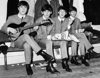 John Lennon z zespołem The Beatles