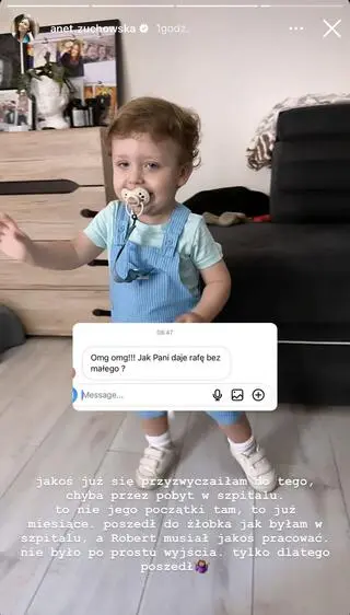 Aneta Żuchowska, dziecko