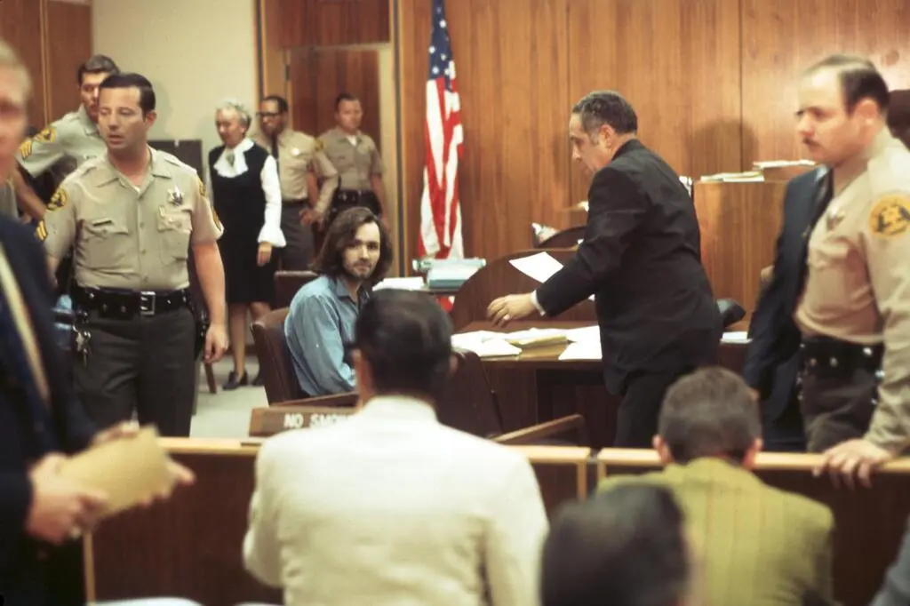 Charles Manson podczas procesu