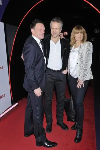 Dorota Chotecka z Cezarym Pazurą i Radosławem Pazurą