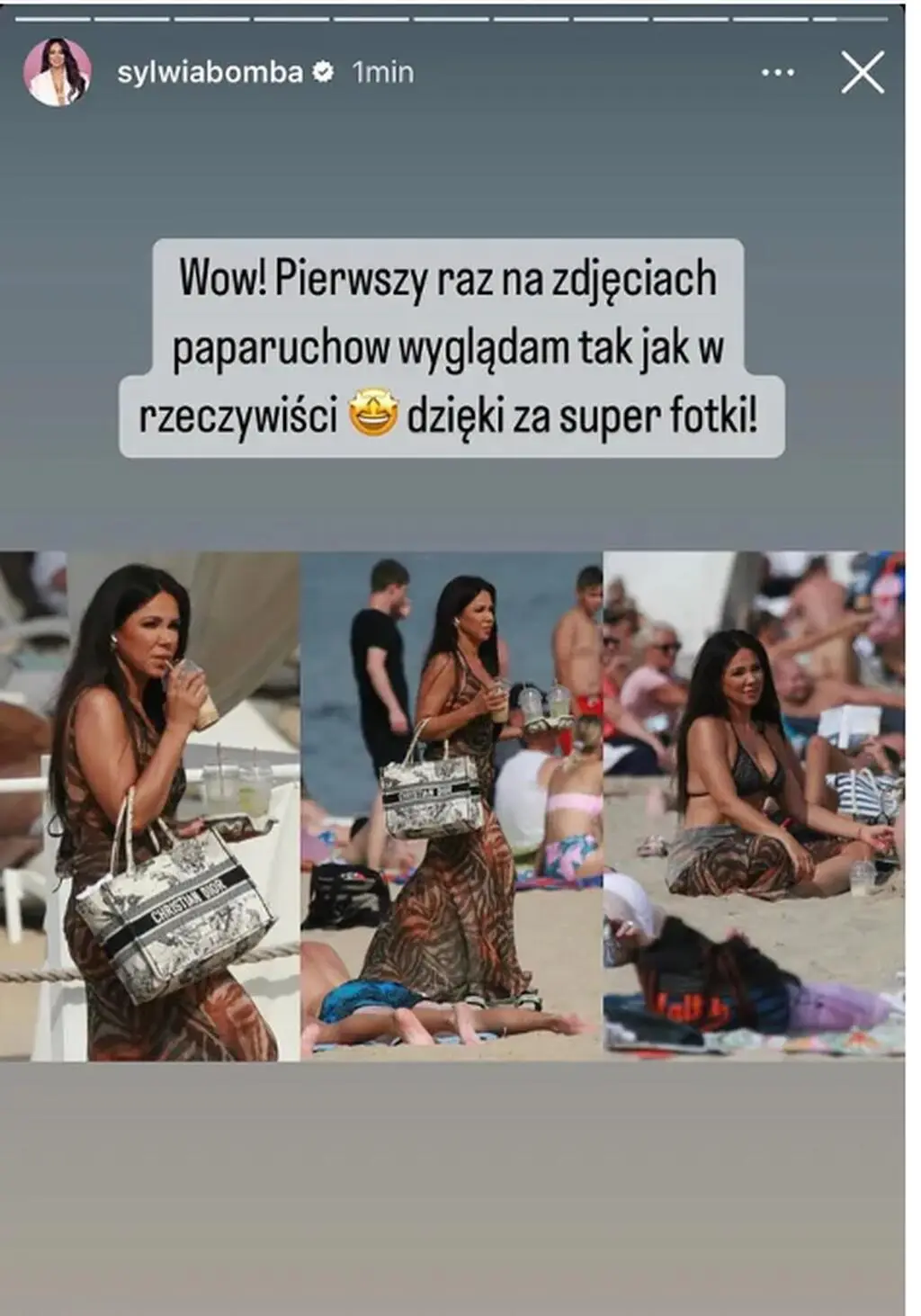 Sylwia Bomba komentuje zdjęcie z Grzegorzem Collinsem
