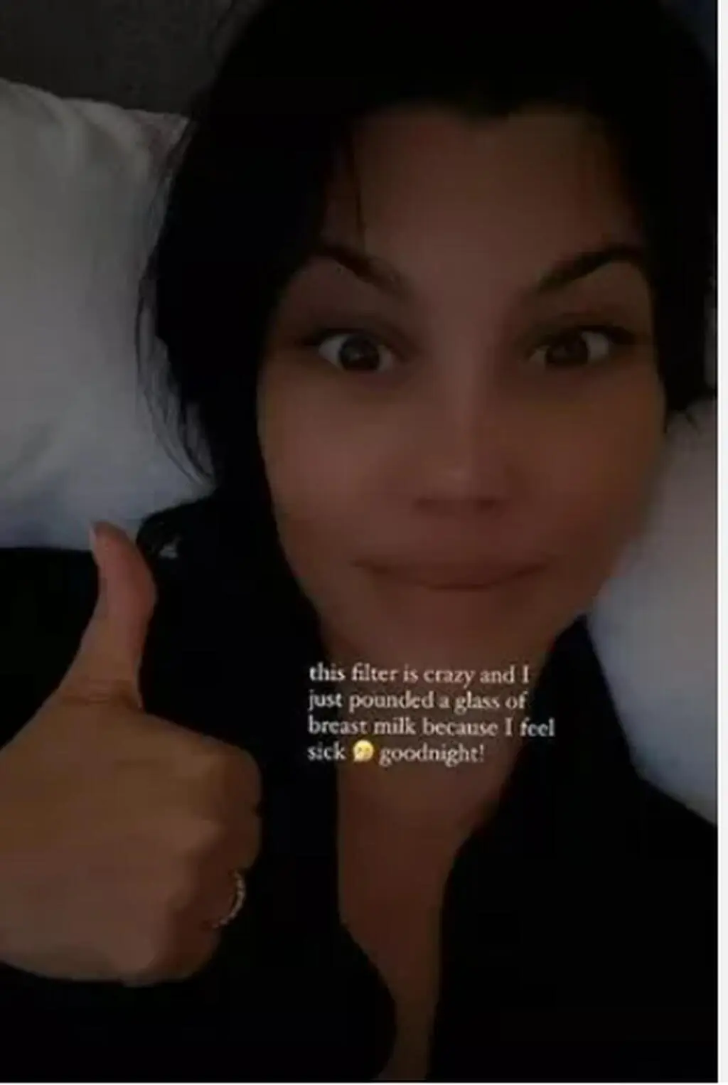 Kourtney Kardashian pije własne mleko