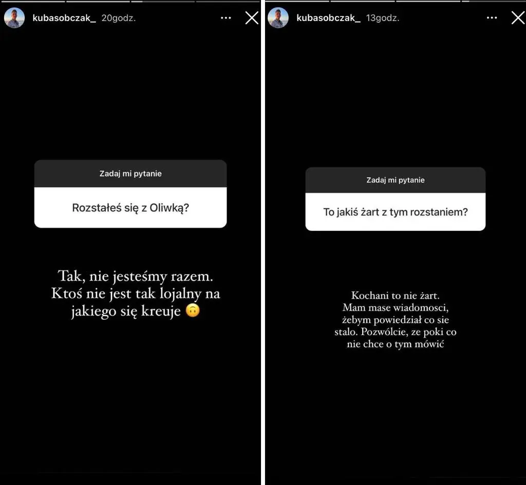 "Hotelu Paradise". Kuba Sobczak komentuje plotki o rozstaniu z Oliwią Gruszecką