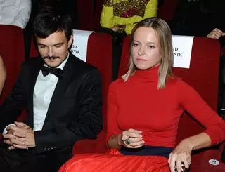 Dawid Ogrodnik i Marta Nieradkiewicz na premierze filmu "Ostatnia rodzina"