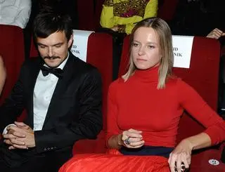 Dawid Ogrodnik i Marta Nieradkiewicz na premierze filmu "Ostatnia rodzina"