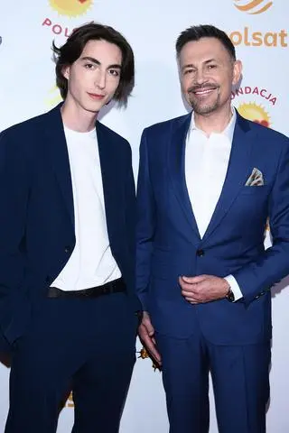 Krzysztof Ibisz z synem Maksymilianem