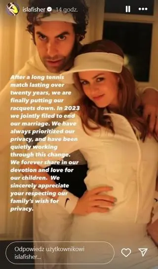 Sacha Baron Cohen i Isla Fisher się rozwodzą