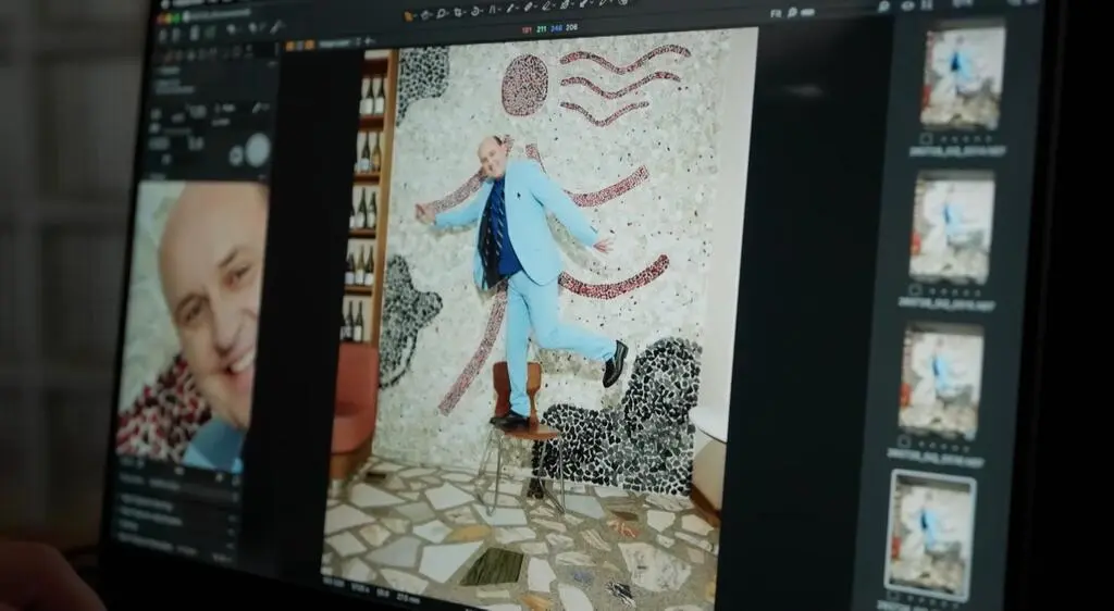 Adam Woronowicz na sesji zdjęciowej