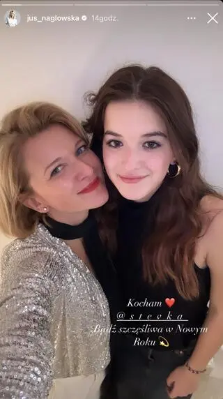 Justyna Szyc-Nagłowska z córką 