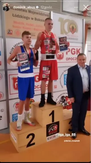 Dominik Abus dumny z syna