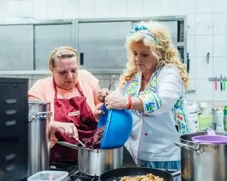 Magda Gessler w restauracji "Limba" w Barlinku.