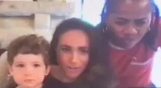 Meghan Markle wraz z synem i babcią Dorią Ragland