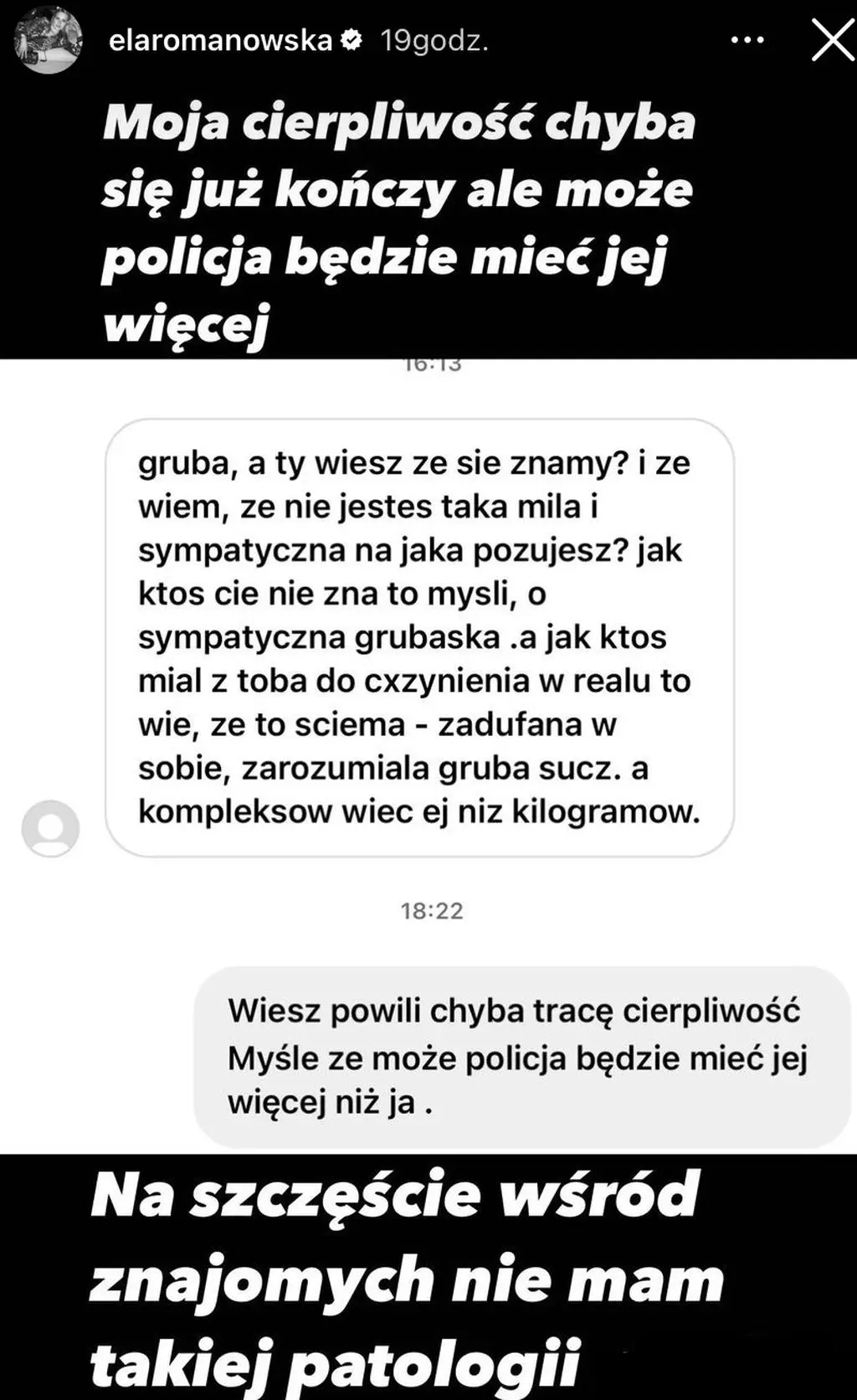 Elżbieta Romanowska walczy z hejtem