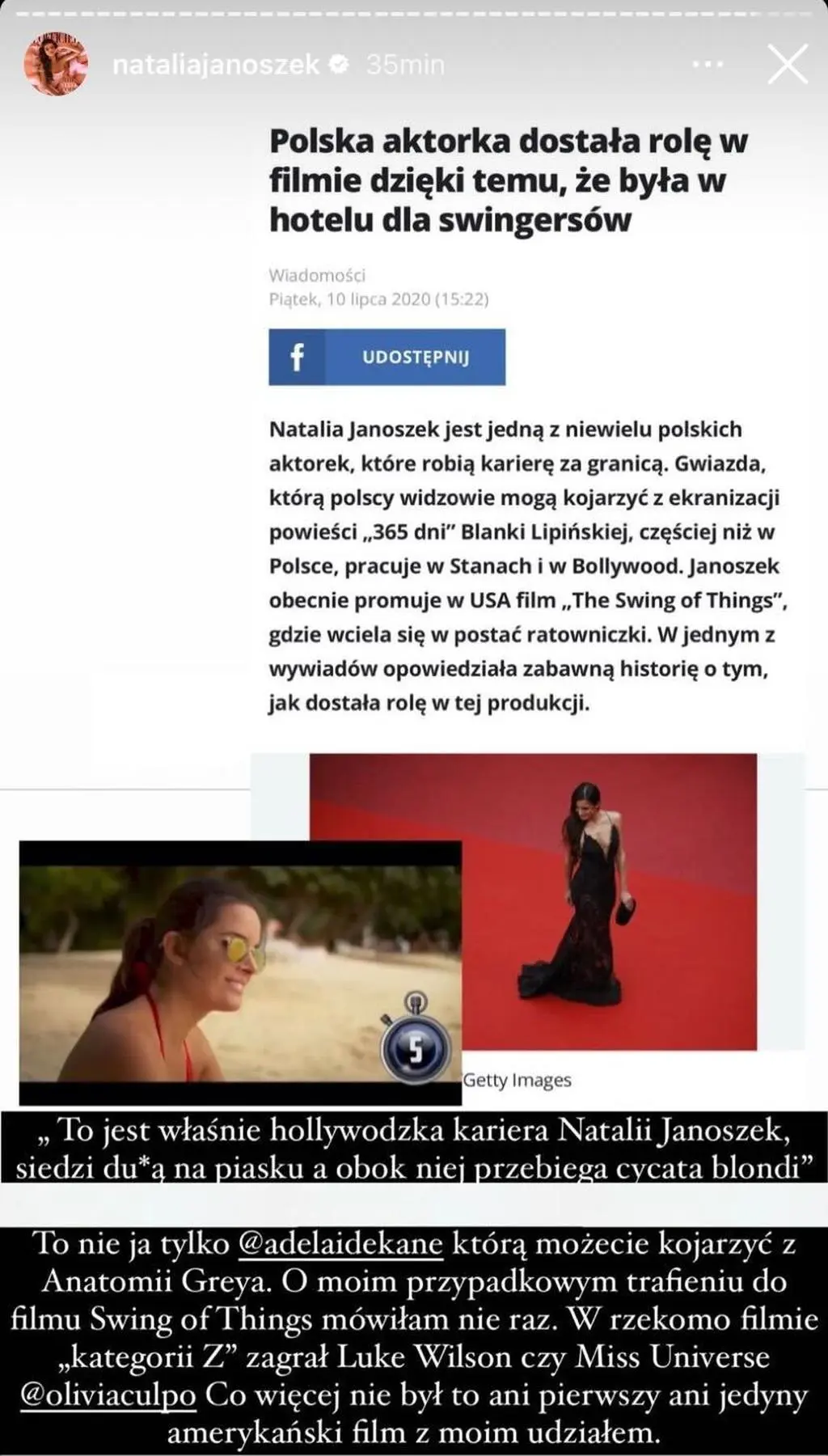 Natalia Janoszek zarzuca Krzysztofowi Stanowskiemu kłamstwo
