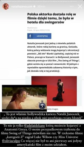 Natalia Janoszek zarzuca Krzysztofowi Stanowskiemu kłamstwo