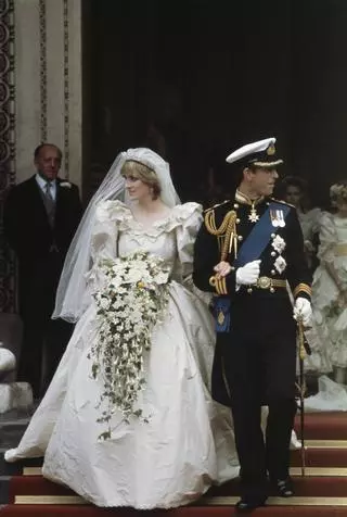 Karol III podczas ślubu z Dianą Spencer