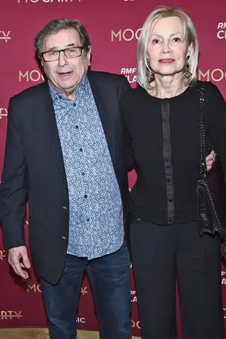 Janusz Gajos  z żoną Elżbietą 