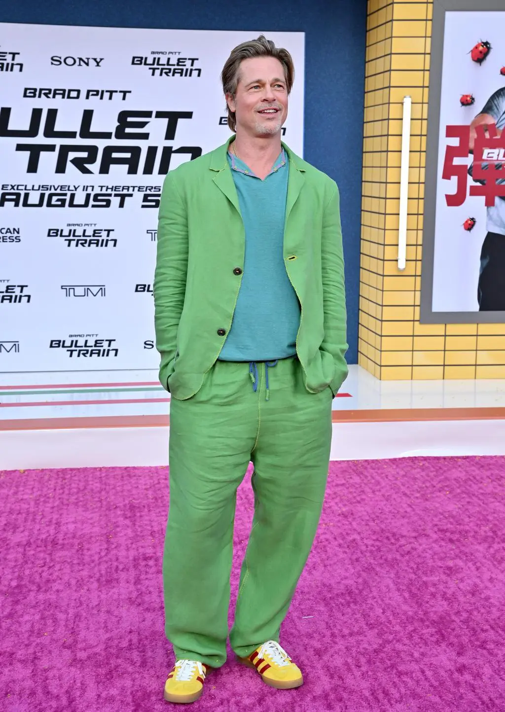 Brad Pitt na premierze "Bullet train"