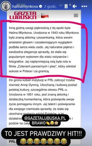 Halina Mlynkova znalazła fałszywą informację na swój temat