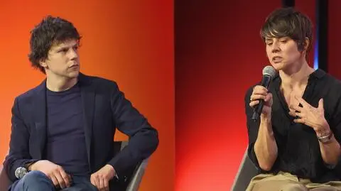 Jesse Eisenberg i Małgorzata Szumowska