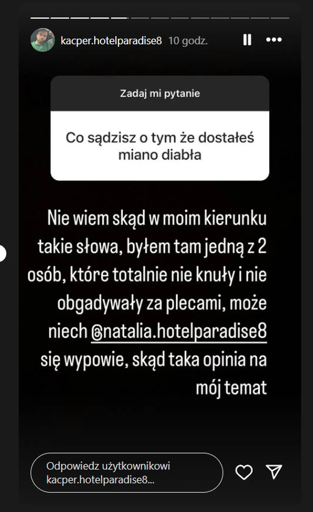 Kacper z "Hotelu Paradise 8" 