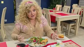 Magda Gessler w restauracji "Fyrtel Smaków" w Kamionkach. Nie spodobało jej się "poświęcenie" kucharza