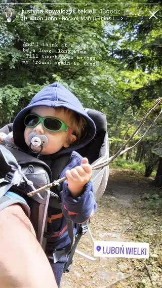 Justyna Kowalczyk z synem
