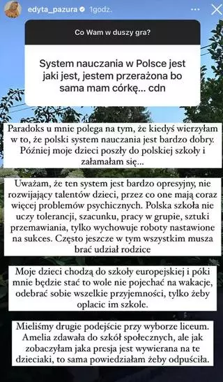 Edyta Pazura o polskim szkolnictwie