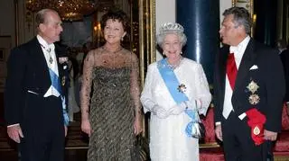 Jolanta Kwaśniewska, Aleksander Kwaśniewski, królowa Elżbieta II, książę Filip