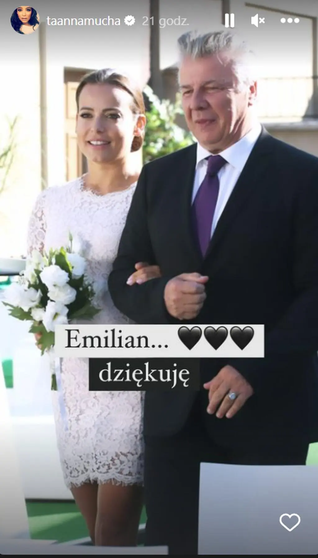 Anna Mucha żegna Emiliana Kamińskiego