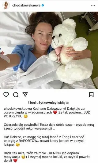 Ewa Chodakowska pokazała zdjęcie ze szpitala