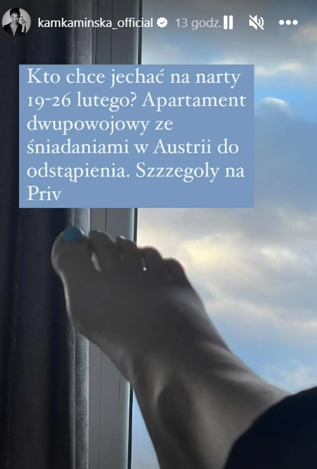 Kamila Kamińska złamała stopę