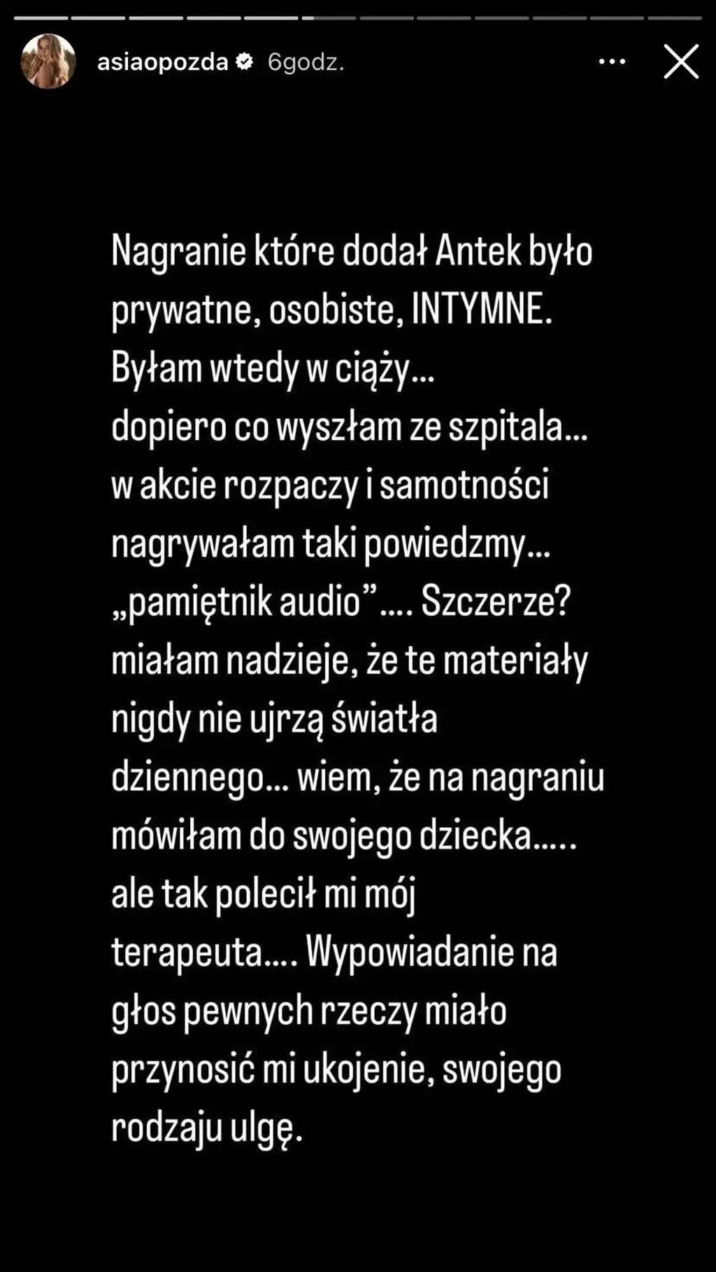 1. Joanna Opozda komentuje wyciek nagrania