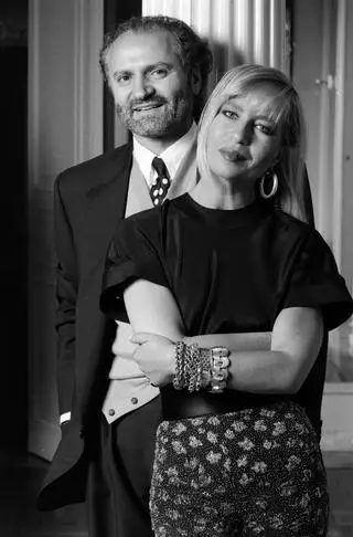 Donatella i Gianni Versace, rok nieznany