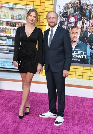 Karolina Szymczak i Piotr Adamczyk na premierze filmu "Bullet Train"
