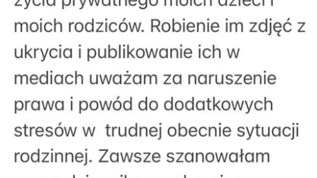 Oświadczenie Katarzyny Cichopek