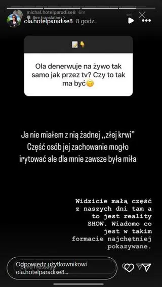 Ola o udziale w "Hotelu Paradise 8"