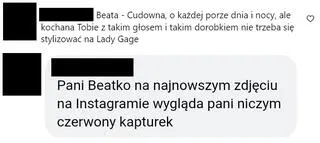 Komentarze pozostawione przez fanów Beaty Kozidrak