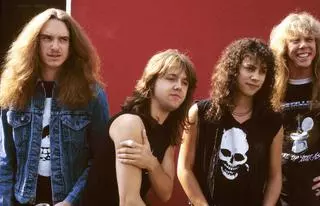 Cliff Burton z zespołem Metallica